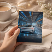 High-Tech-Automobil-Druck | Modernes Sci-Fi-Auto Karte
