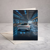 High-Tech-Automobil-Druck | Modernes Sci-Fi-Auto Karte