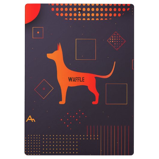 High Tech Maßgeschneiderter Hund Klemmbrett (Rückseite)