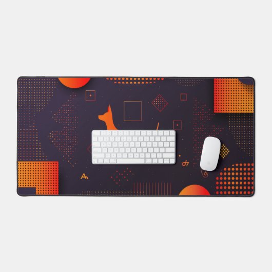 High Tech Maßgeschneiderter Hund Schreibtischunterlage (Tastatur & Maus)