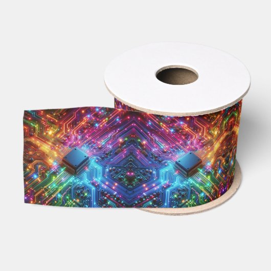 High-Tech-Regenbogen-Schaltplatinenband Ripsband (Spule)