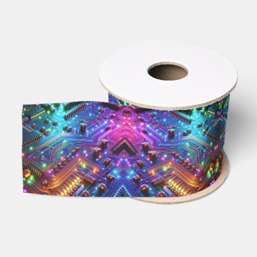 High Tech Regenbogen-Schaltplatinenband Ripsband (Spule)