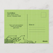 High-Tech-Schalttafel Bar Mitzvah Postkarte (Rückseite)