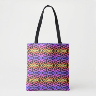 High Tech Sci Fi Neon Violett Gelb Pink Tasche