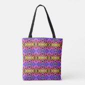High Tech Sci Fi Neon Violett Gelb Pink  Tasche (Rückseite)