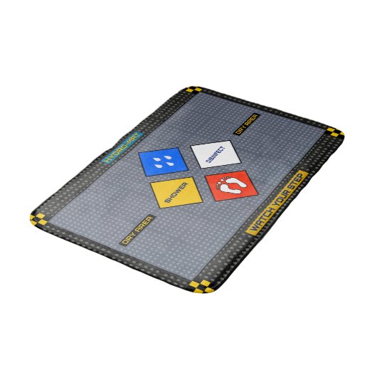 High-Teche Bad-Matte Badematte (Schrägansicht)