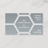 High-Teches Bienenwaben-Muster - Grau Visitenkarte (Rückseite)