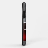 High-Teches futuristisches Maschen-Chrom-Rot Case-Mate iPhone Hülle (Hinten/Rechts)