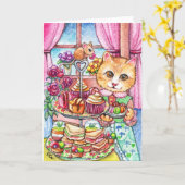 High Tee Party Karte (Gelbe Blume)