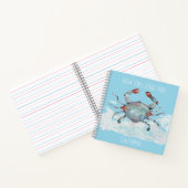 High Tides, Good Vibes Watercolor Crab Guestbook Notizblock (Innenseite)