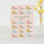 High-Top Sneakers Schuhe Design Karte (Gelbe Blume)