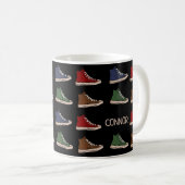 High-Top Sneakers Schuhe nach Maß Kaffeetasse (VorderseiteRechts)
