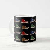 High-Top Sneakers Schuhe nach Maß Kaffeetasse (Vorderseite Links)