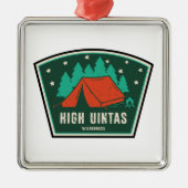 High Uintas Wilderness Utah Camping Ornament Aus Metall (Vorne)
