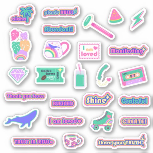 High Vibe Custom Cut Vinyl Sticker Sheet V1 NEU (Vorderseite)