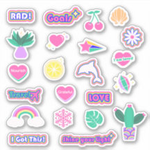 High Vibe Custom Cut Vinyl Sticker Sheet V2 NEU