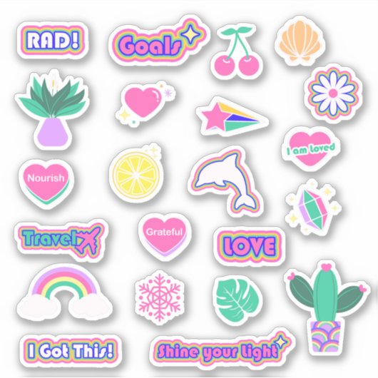 High Vibe Custom Cut Vinyl Sticker Sheet V2 NEU (Vorderseite)