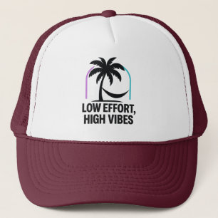 High Vibes Trucker Hat - Neon Palm Chill Geschenk Truckerkappe