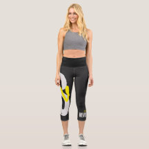 High-waisted capri pants, positive energy