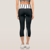High Waisted Capris Black & White (Rückseite)