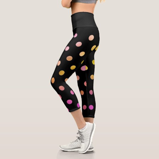 High Waisted Capris con lunares en multicolores (Links)