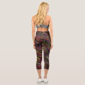 High Waisted Capris diagonal rosado. (Rückseite)