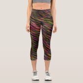 High Waisted Capris diagonal rosado. (Vorderseite)