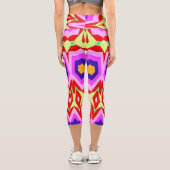 High Waisted Capris, ein trendiges, vielfarbiges D Capri Leggings (Rückseite)