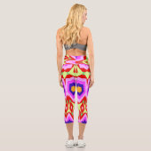 High Waisted Capris, ein trendiges, vielfarbiges D Capri Leggings (Rückseite)