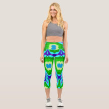 High Waisted Capris, ein trendiges, vielfarbiges D