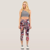 High Waisted Capris – Fragmentierter Puls (Vorderseite)