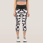 High Waisted Capris with black stripe pattern (Vorderseite)