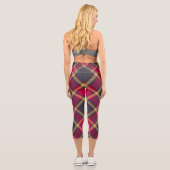 High Waisted Capris - Yoga Scottish Tartan (Rückseite)