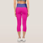"High-Waisted Pink and Blue Capris for Active wear (Rückseite)