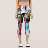 High Waisted Yoga Capris – Reflection Abstract (Vorderseite)