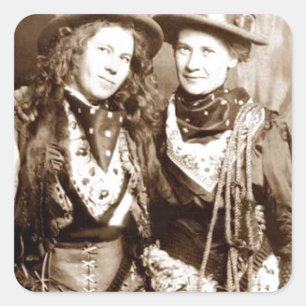 HIgh Western Fashion Quadratischer Aufkleber