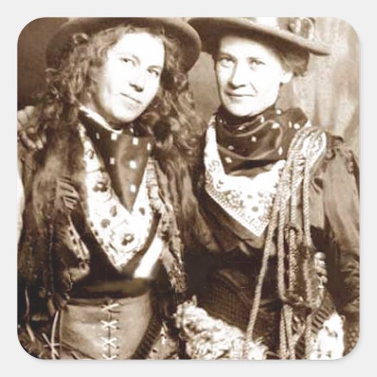 High Western Mode Quadratischer Aufkleber (Vorderseite)