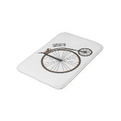 High wheel bicycle cartoon illustration badematte (Schrägansicht)