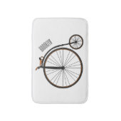 High wheel bicycle cartoon illustration badematte (Vorderseite Vertikal)