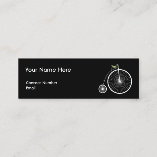 High Wheel' Mini Visitenkarte (Vorderseite)