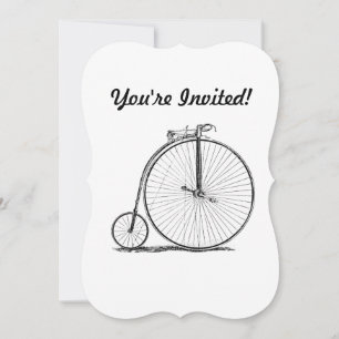 High Wheeler Bicycle Penny Farthing Einladung