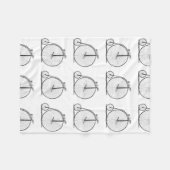 High Wheeler Bicycle Penny Farthing Fleecedecke (Vorderseite (Horizontal))