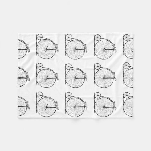 High Wheeler Bicycle Penny Farthing Fleecedecke (Vorderseite (Horizontal))