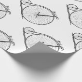 High Wheeler Bicycle Penny Farthing Geschenkpapier (Ecke)