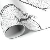 High Wheeler Bicycle Penny Farthing Geschenkpapier (Rolleneckpunkt)