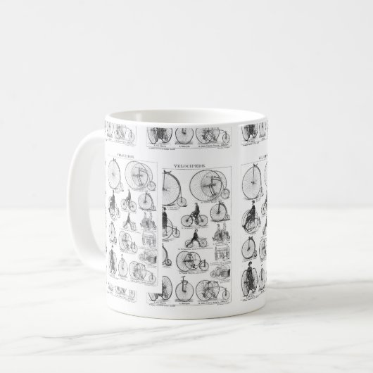 High Wheeler Bicycle Penny Farthing Kaffeetasse (Vorderseite Links)