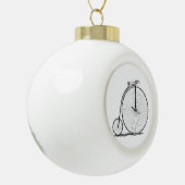 High Wheeler Bicycle Penny Farthing Keramik Kugel-Ornament (Links)