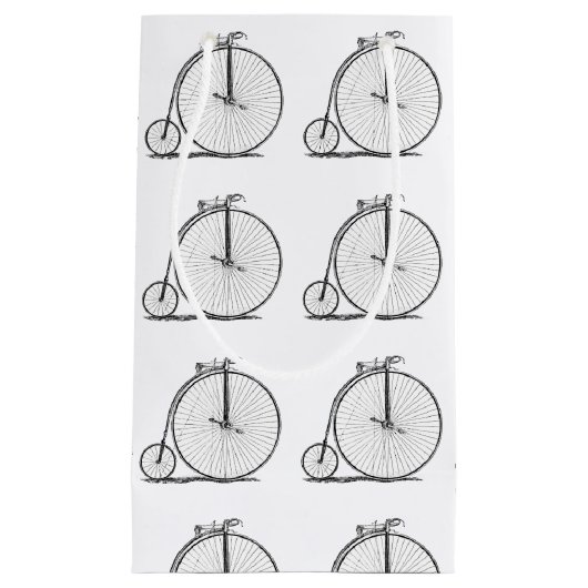 High Wheeler Bicycle Penny Farthing Kleine Geschenktüte (Vorderseite)