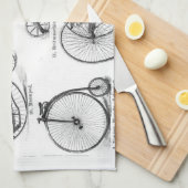 High Wheeler Bicycle Penny Farthing Küchentuch (Viertel Falte)