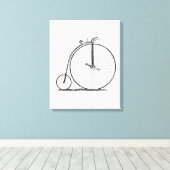 High Wheeler Bicycle Penny Farthing Leinwanddruck (Insitu (Holzboden))
